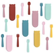 We Might Be Tiny Feedie Bestek Lepel en vork voor kinderen van voedselveilige silicone